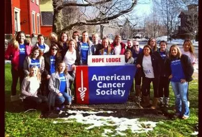 Women's Swimming and Diving Makes a Splash with American Cancer Society Image