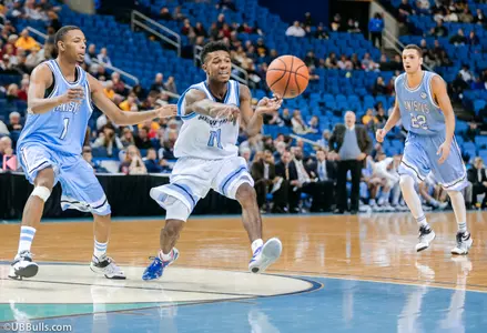 Evans' Triple-Double Highlights 76-50 Win At Binghamton Image