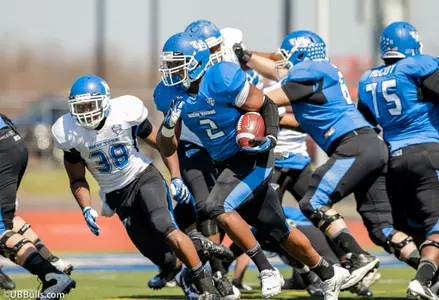Blue Tops White in Spring Game Image