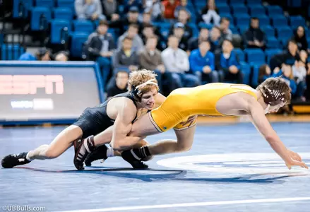 UB Wrestling Splits Sunday Duals; Downs Dakota Wesleyan 45-3 Image