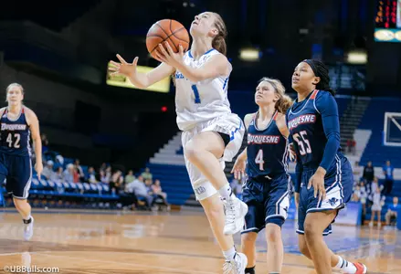 Women's Hoops Falls On The Road To Big 4 Foe St. Bonaventure, 59-32 Image