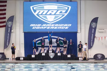 Burns, Powers Launch Bulls into Second Place at Day 2 of MAC Championships Image