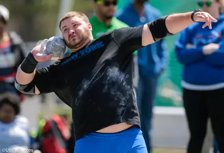Cribbin Claims Shot Put MAC Title; Several Bulls Qualify For Saturday's Finals On Day Two Image