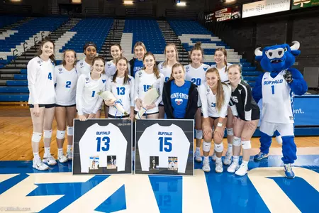 VB seniors with team