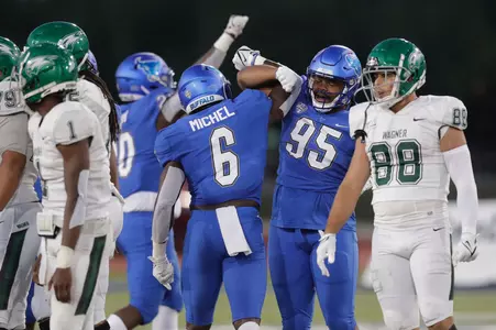 UB Defense Celebrates vs. Wagner