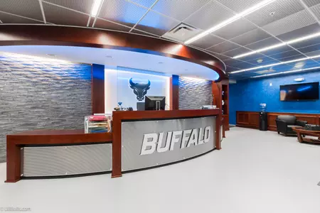 Murchie Family Football Center - expansion. Front lobby