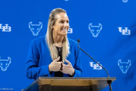 University at Buffalo Women's Basketball head coach Becky Burke