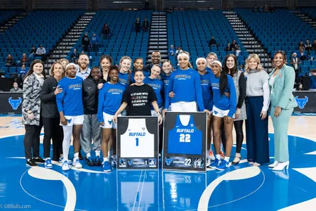 2024 WOMEN'S BASKETBALL SENIORS WITH THE TEAM