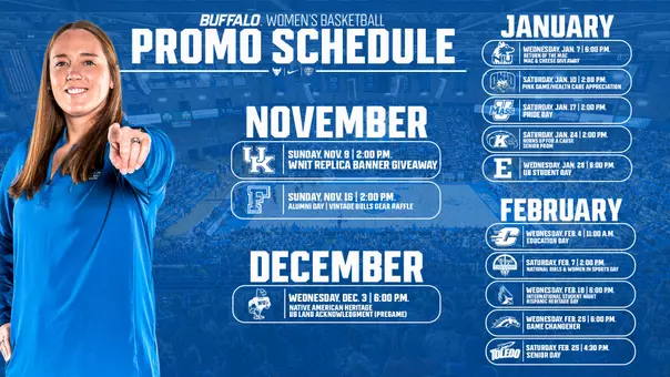 2025-26 Womens' Basketball Promotional Schedule
