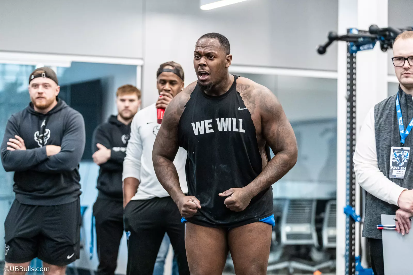 2025 UB Football NFL PRO DAY at Murchie Fieldhouse