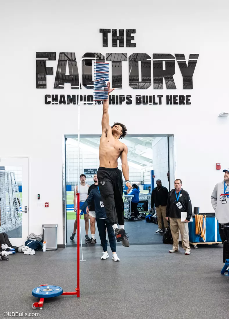 2025 UB Football NFL PRO DAY at Murchie Fieldhouse