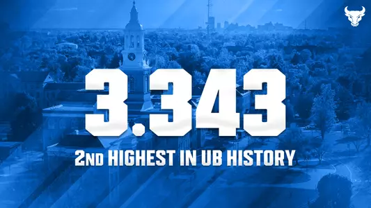 Grade Point Average with campus in background