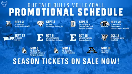 2026 Volleyball Promotional Schedule