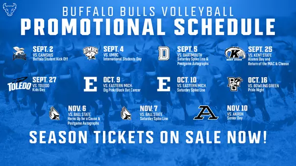 2026 Volleyball Promotional Schedule