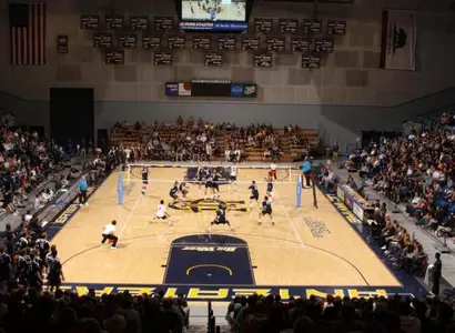 Men's Volleyball Defends Title With Early 2013 Season Challenges Image