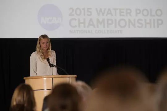 Stanford, CA - Thursday, May 7, 2015: NCAA Women's Water Polo banquet.