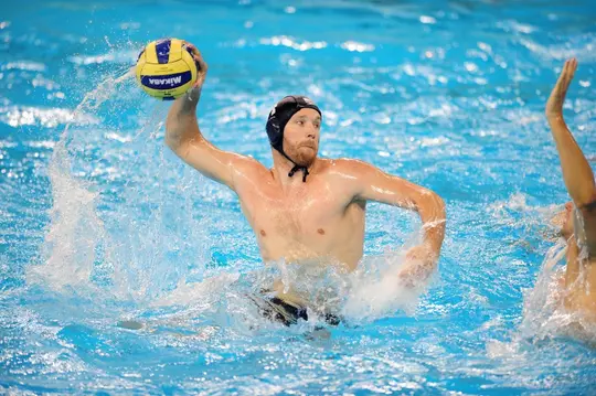 Aug. 24, 2008; Beijing, CHINA; USA player Tony Azevedo shoots a shot on goal against Hungary in the gold medal match at Yingdong Natatorium during the 2008 Beijing Olympic Games. Hungary defeated USA to win the gold medal. Mandatory Credit: Mark J. Rebilas-US PRESSWIRE