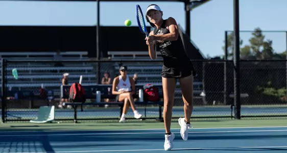 Haily Huynh hits a backhand