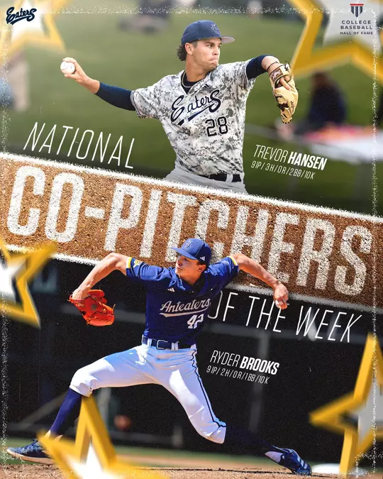 ryder-brooks-trevor-hansen-uci-bsb-2025-conationalpitchersoftheweek-collegebaseballfoundation-graphic