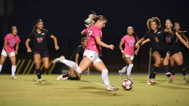 Allison Rabe drives to goal in a 2026 match vs. CSUN
