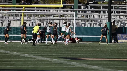 Sara Paul ends a crucial play in a 2026 matchup at Cal Poly