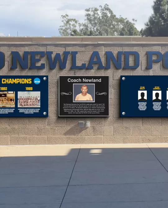 rendering of plaque dedication to Ted Newland