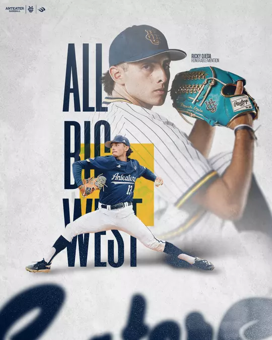 Ricky Ojeda posing for All-Big West 2026 honors