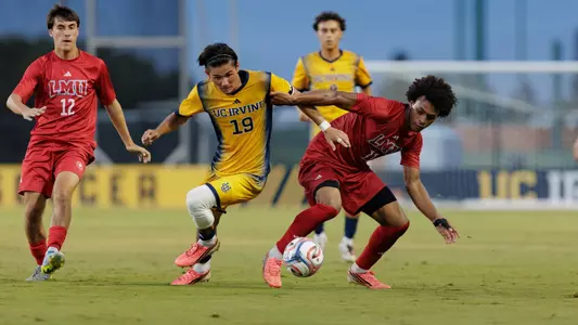 Brady Treinen recorded two assists in UCI's 3-1 win over LMU Monday night in Anteater Stadium