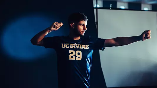 Royie Rahamim poses during 2026 men's soccer media day