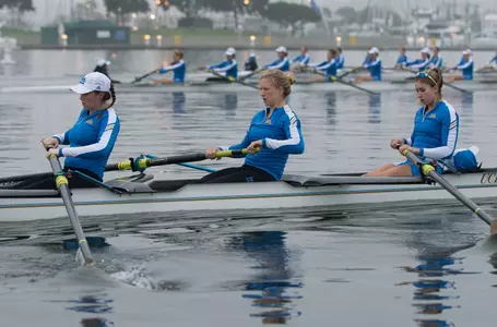 UCLA women's rowing, action photo