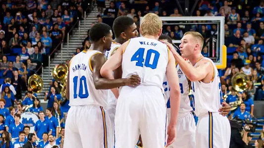 UCLA team huddle 2014-15
