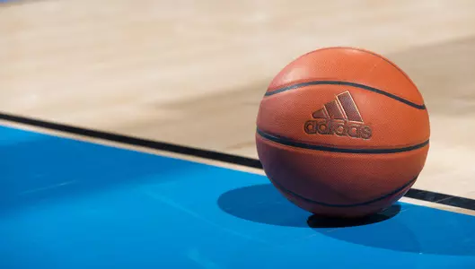Basketball on the court at Pauley Pavilion