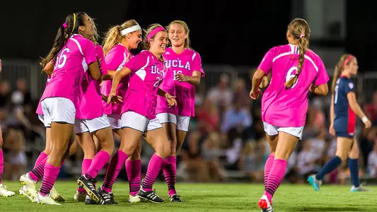 UCLA celebrates Claire Winters' goal