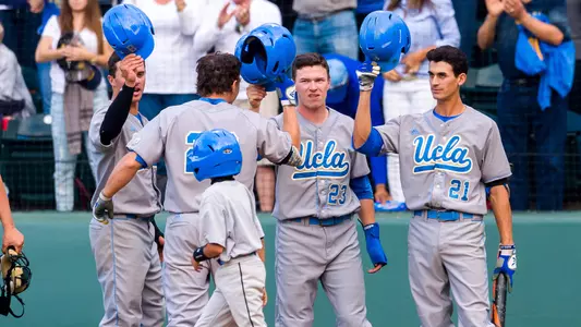 Celebration at Home Plate (Photo by Scott Chandler)