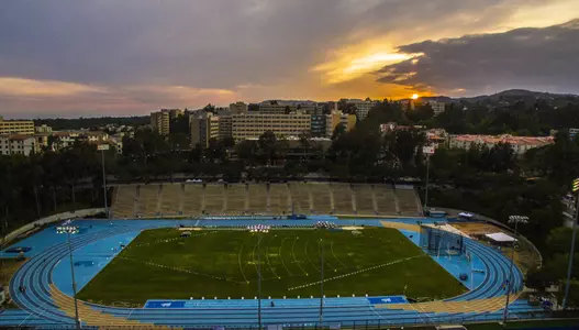 Drake Stadium drove view
