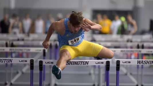 Steele Wasik 60m hurdles in heptathlon at MPSF Championships