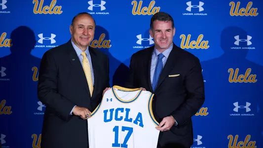 Dan Guerrero and Kevin Plank at UCLA/Under Armour press conference
