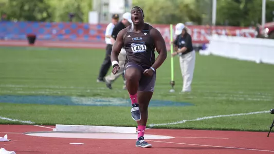 Dotun Ogundeji shot put action 2016 NCAA West Prelims