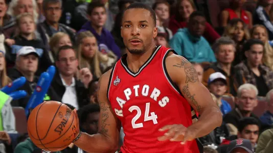 Norman Powell in action with the Toronto Raptors