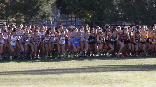 UCLA women's cross country at the start of the Mustang Challenge