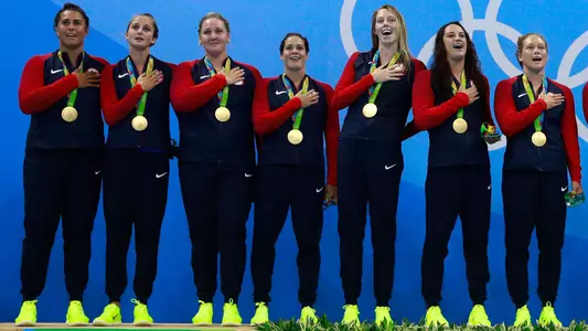 UCLA W. Water Polo Players Won Gold in Rio (photo by Getty Images)