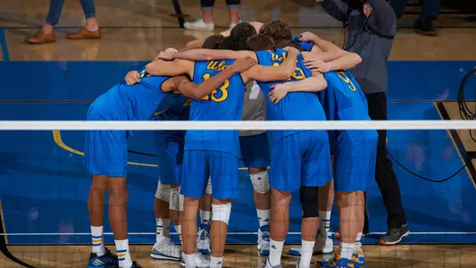 Men's Volleyball Huddle