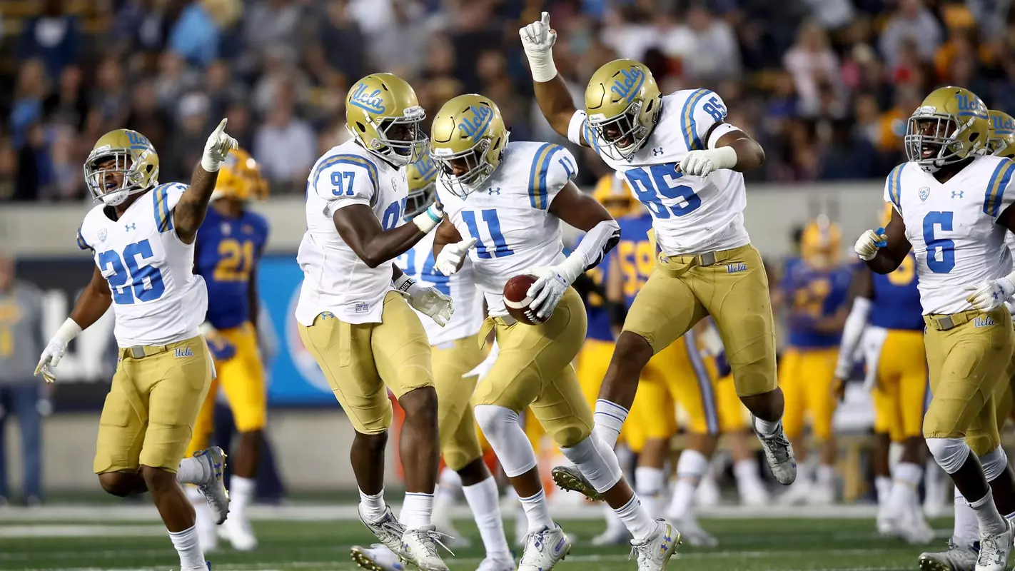 UCLA defense forced five turnovers at Cal (photo by Getty Images)