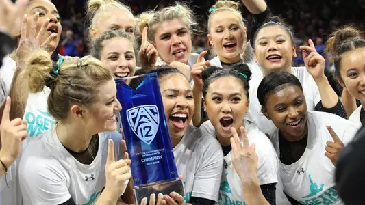 2018 Pac-12 Gymnastics Champions (photo by Melissa Perenson/Pac-12)