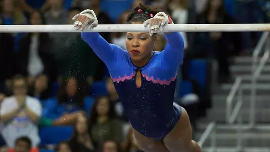 JaNay Honest - 2018 UCLA Gymnastics (photo by Don Liebig)