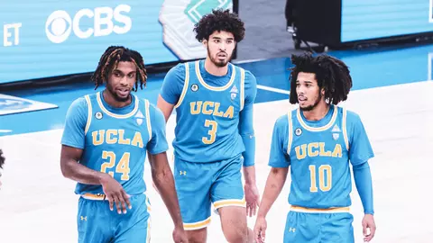 Jalen Hill, Johnny Juzang and Tyger Campbell