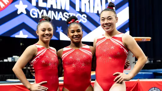 Emma Malabuyo, Jordan Chiles, Emily Lee (photo by John Cheng/USA Gymnastics)