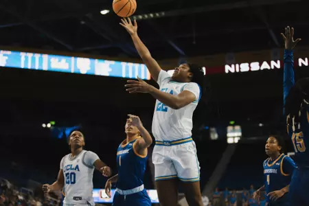 Christeen Iwuala grabs offensive rebound against UC Riverside (Nov. 10)