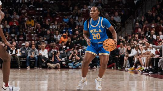Charisma Osborne dribbling at South Carolina (Nov. 29)