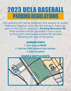 2023 Baseball parking instructions